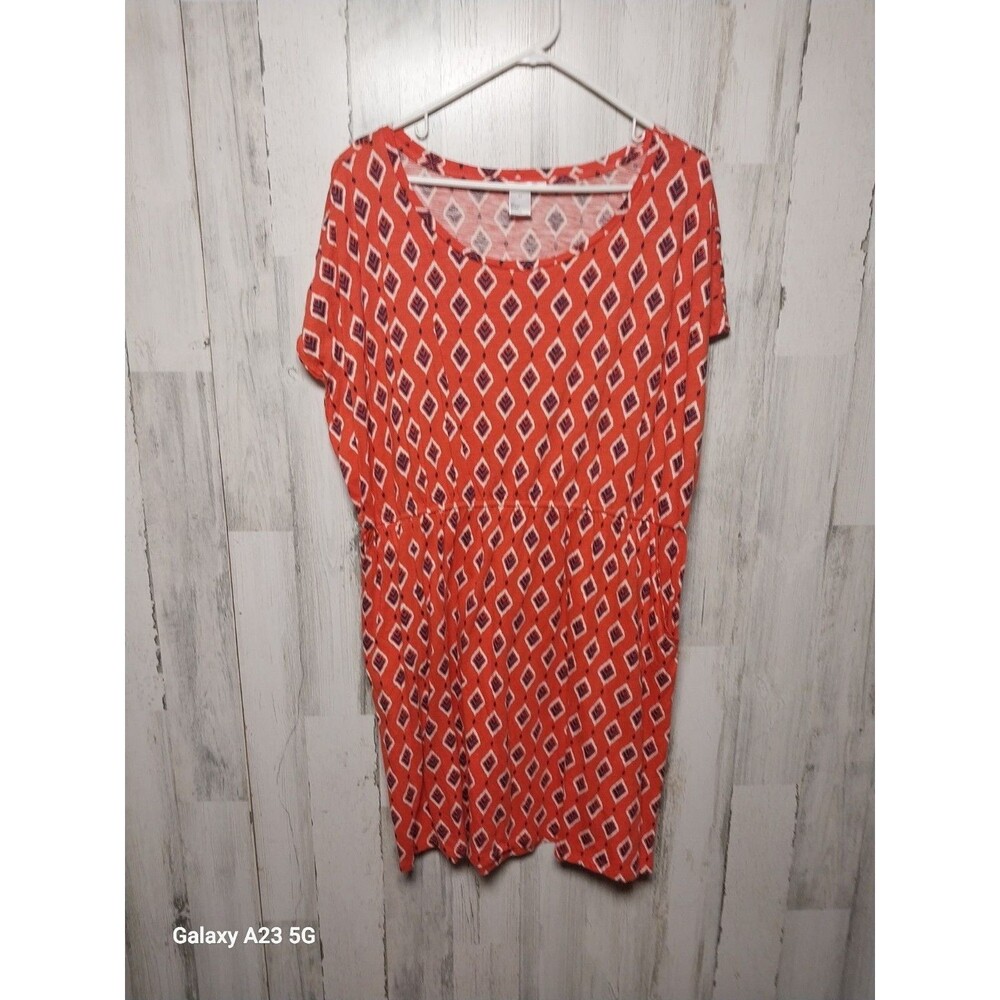K. Jordan Women's Dress Round Neck Dolman Short Sleeve 2X